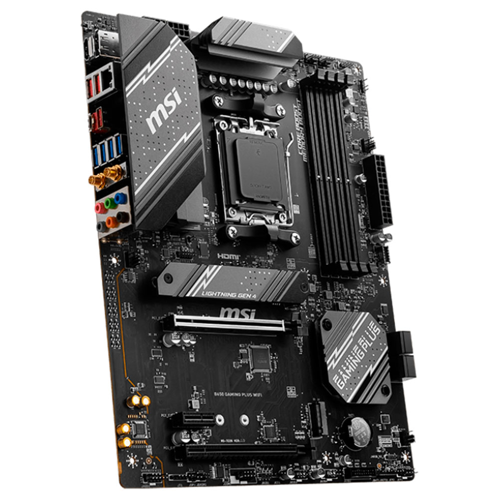 Mostrar detalhes de PLACA MAE (AMD) MSI B650 GAMING PLUS WIFI DDR5 AM5 Imagem de PLACA MAE (AMD) MSI B650 GAMING PLUS WIFI DDR5 AM5