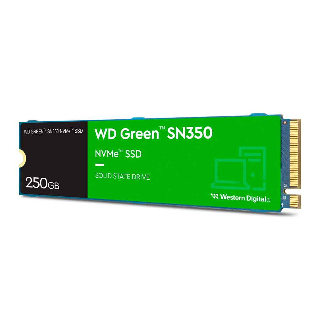 Mostrar detalhes de SSD M.2 2280 WD GREEN SN350 250GB NVME - WDS250G2G0C Imagem de SSD M.2 2280 WD GREEN SN350 250GB NVME - WDS250G2G0C