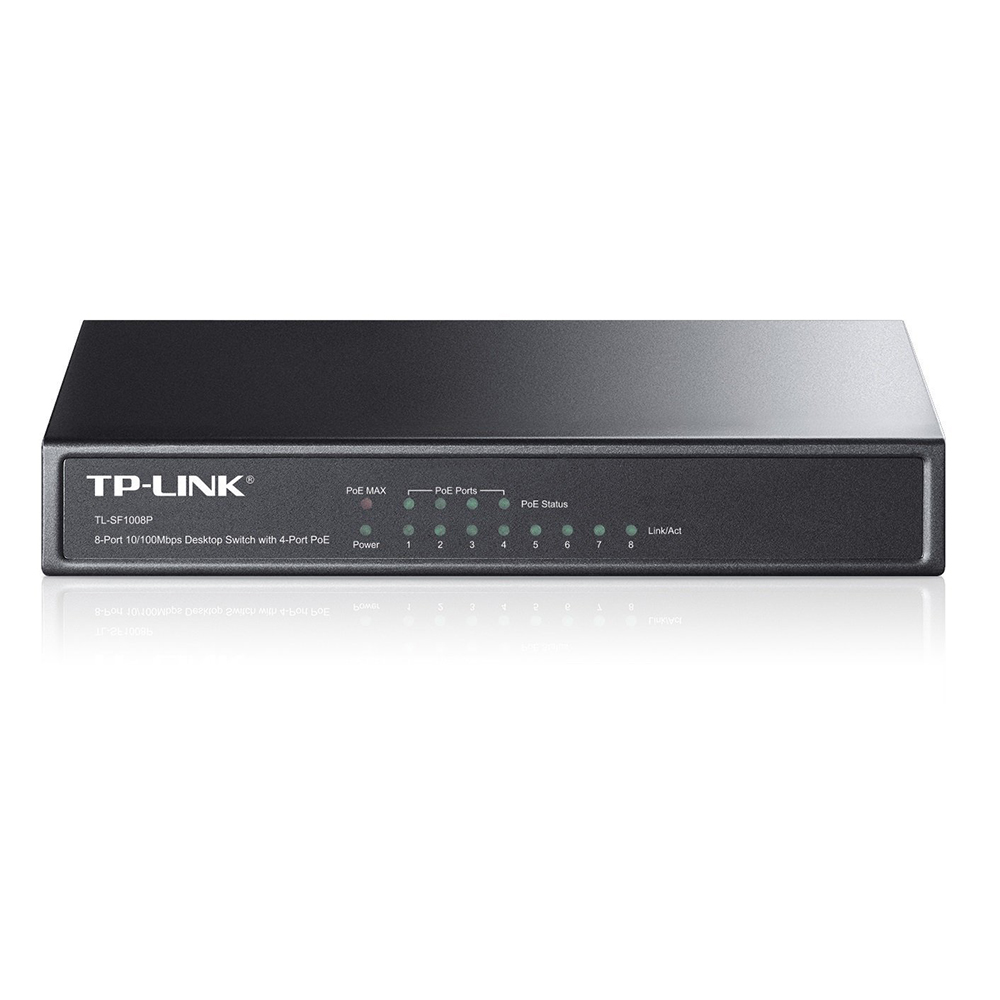 Mostrar detalhes de SWITCH 8P 10/100/1000 TP-LINK TL-SG1008P COM 4 PORTAS POE Imagem de SWITCH 8P 10/100/1000 TP-LINK TL-SG1008P COM 4 PORTAS POE