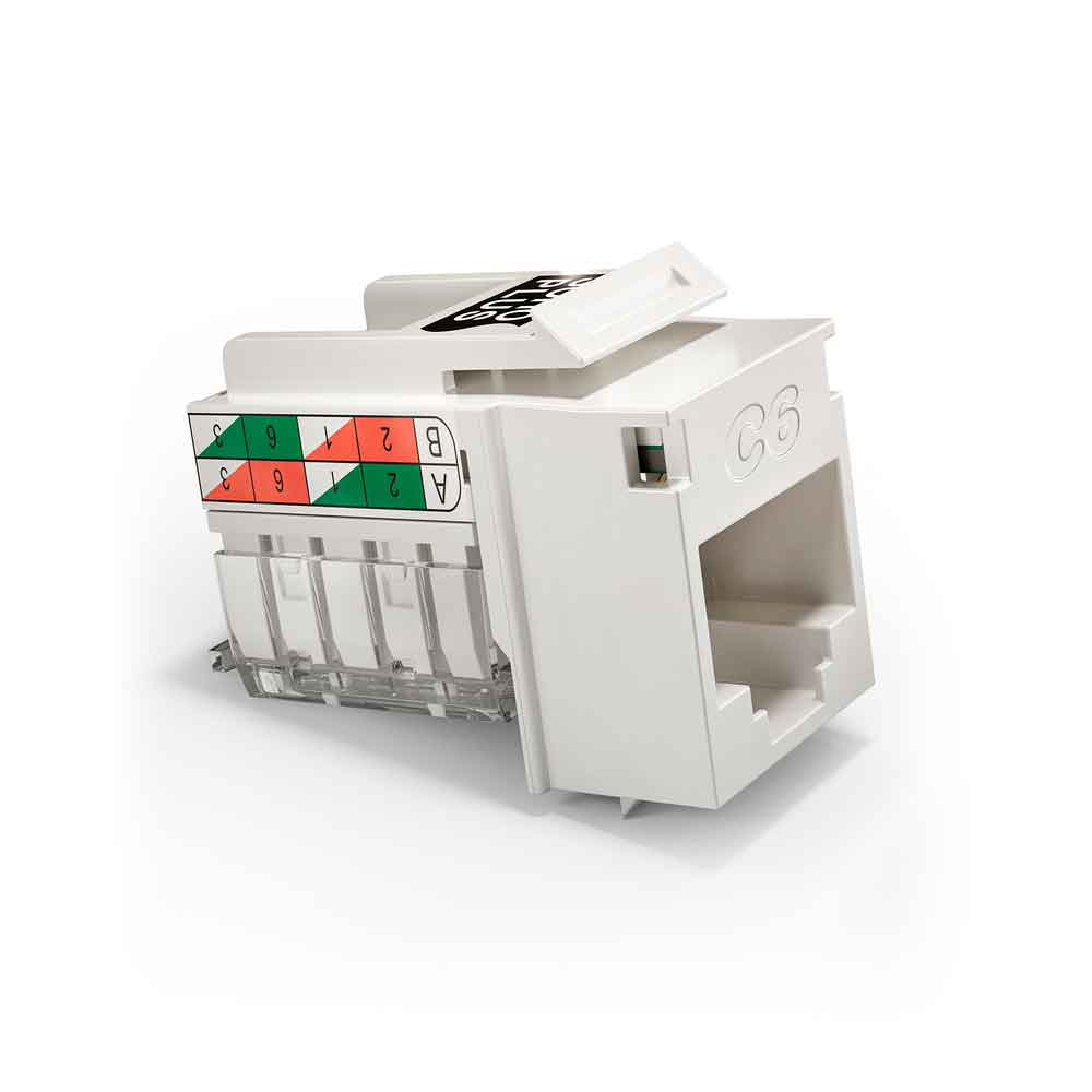 Mostrar detalhes de CONECTOR FEMEA KEYSTONE SOHOPLUS CAT6 T568A/B Imagem de CONECTOR FEMEA KEYSTONE SOHOPLUS CAT6 T568A/B