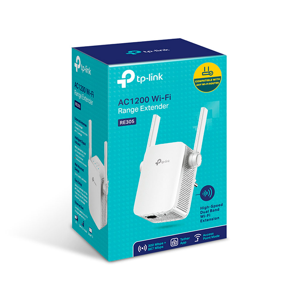 Mostrar detalhes de REPETIDOR WI-FI MESH TP-LINK RE305 AC1200 Imagem de REPETIDOR WI-FI MESH TP-LINK RE305 AC1200