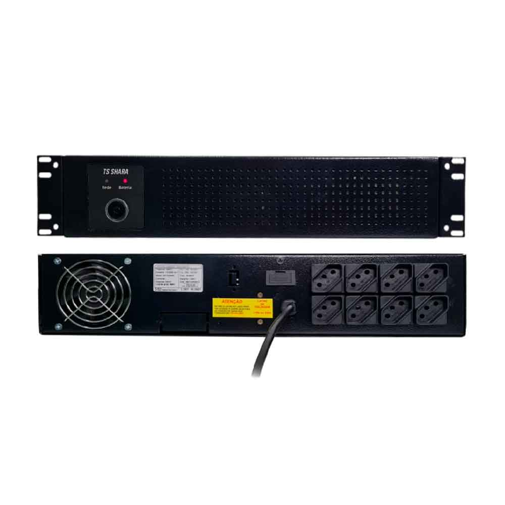 Imagem de NOBREAK TS SHARA SENOIDAL UPS RACK 1200VA/600w 2BS 7AH - 2U  - 6948