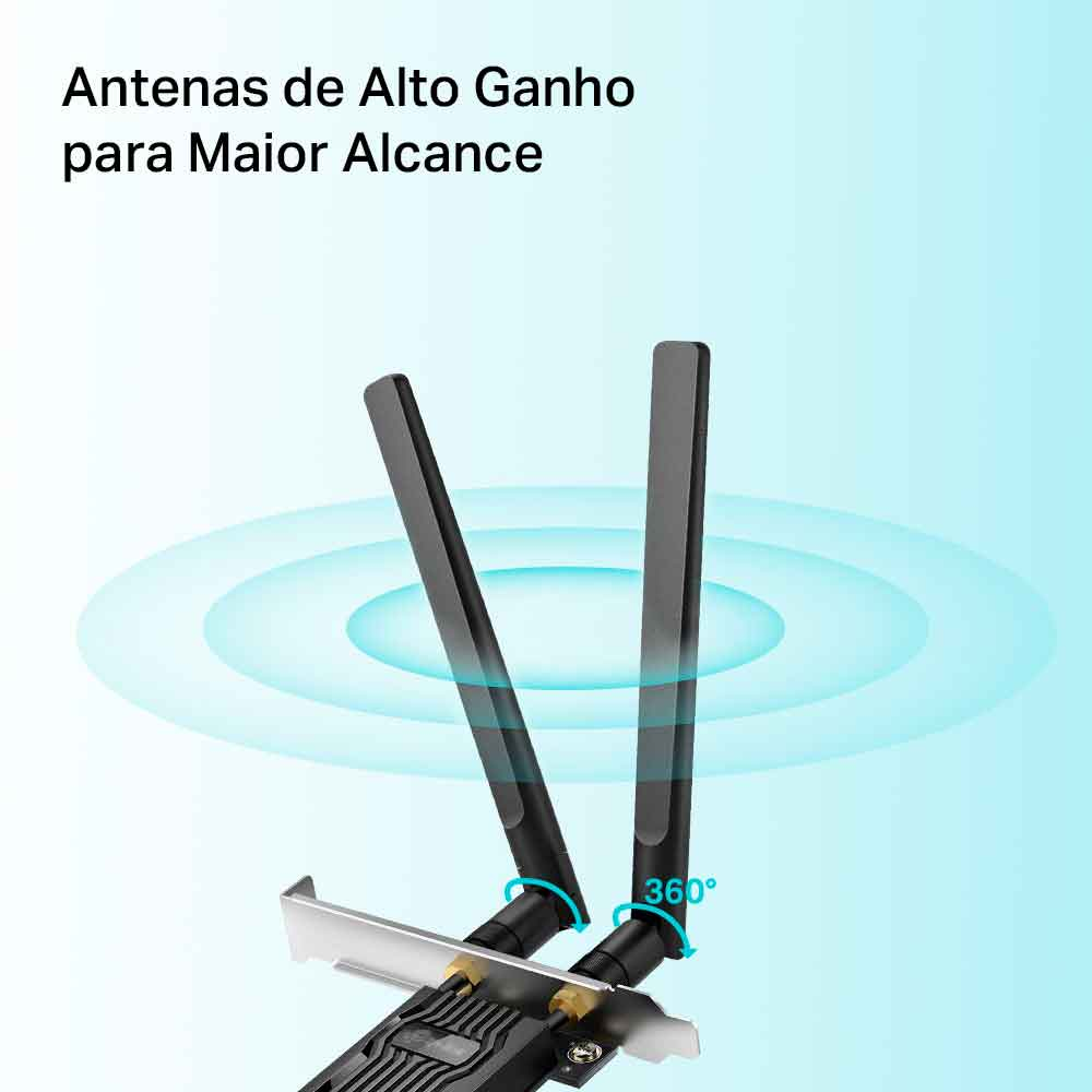 Imagem de ADAPTADOR WI-FI 6 PCIe TP-LINK BLUETOOTH 5.2 ARCHER TX20E AX1800