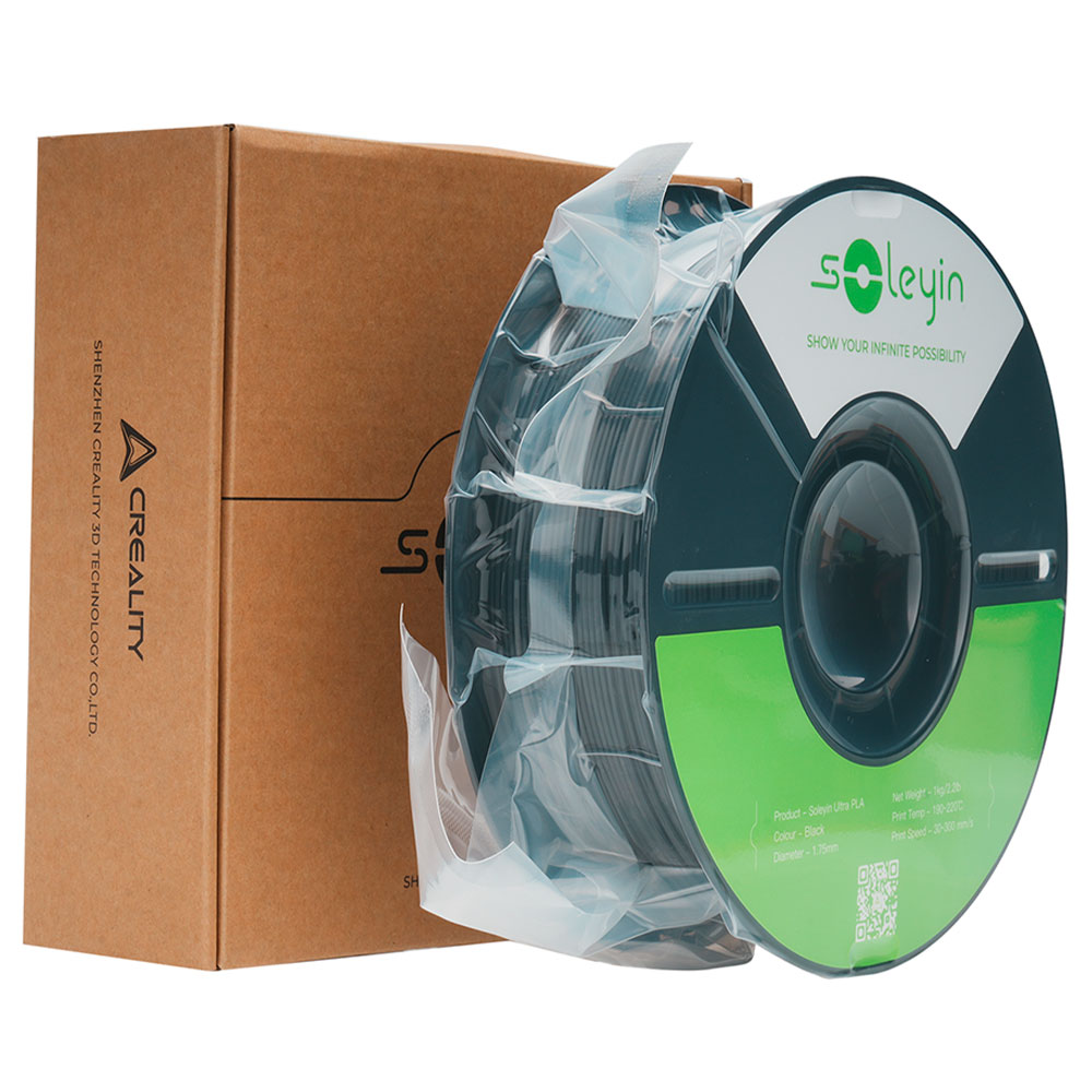 Imagem de FILAMENTO CREALITY SOLEYIN ULTRA PLA (PRETO) 1,75MM 3301010608
