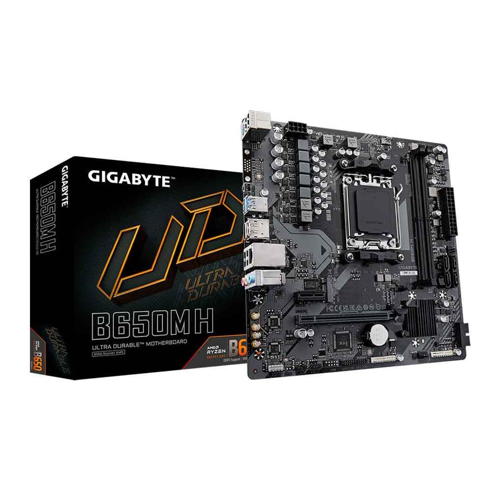 Mostrar detalhes de PLACA MAE (AMD) GIGABYTE B650M H 1.4 DDR5 AM5 Imagem de PLACA MAE (AMD) GIGABYTE B650M H 1.4 DDR5 AM5