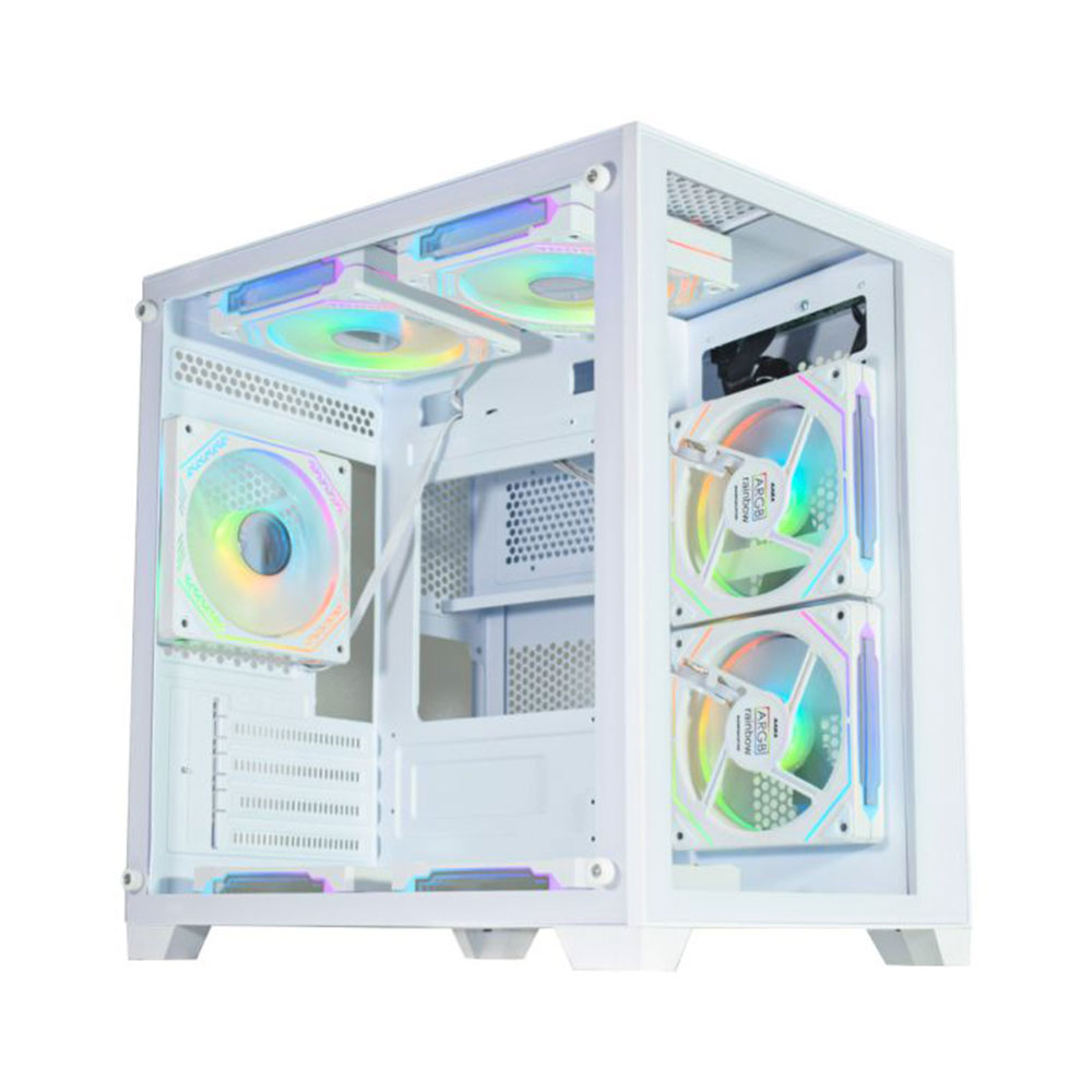 Imagem de GABINETE GAMER K-MEX AQUARIO CG-W415 BRANCO MICRO ATX SEM FAN