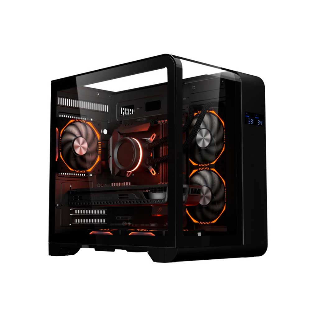 Mostrar detalhes de GABINETE GAMER K-MEX AQUARIO CG-48KI CYBERPUNK PRETO COM TOPO DE VIDRO E DISPLAY DIGITAL Imagem de GABINETE GAMER K-MEX AQUARIO CG-48KI CYBERPUNK PRETO COM TOPO DE VIDRO E DISPLAY DIGITAL