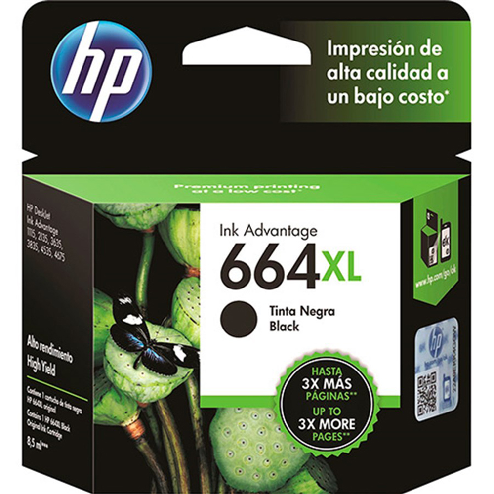 Mostrar detalhes de CARTUCHO HP F6V31AB N 664XL PRETO Imagem de CARTUCHO HP F6V31AB N 664XL PRETO