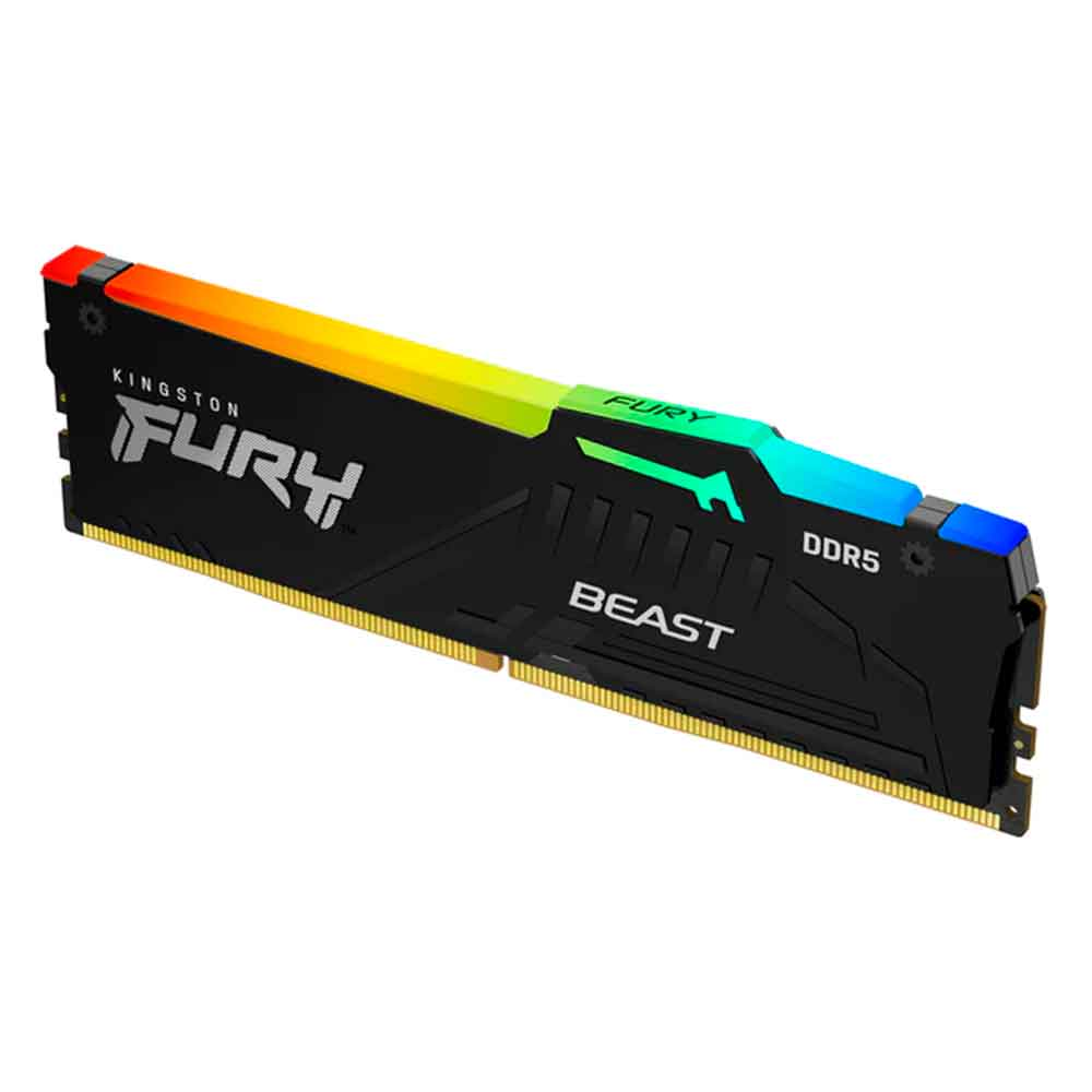 Mostrar detalhes de MEMORIA KINGSTON FURY BEAST RGB 16GB DDR5 5600MT/s 1.25V BLACK DESKTOP - KF556C40BBA-16 Imagem de MEMORIA KINGSTON FURY BEAST RGB 16GB DDR5 5600MT/s 1.25V BLACK DESKTOP - KF556C40BBA-16