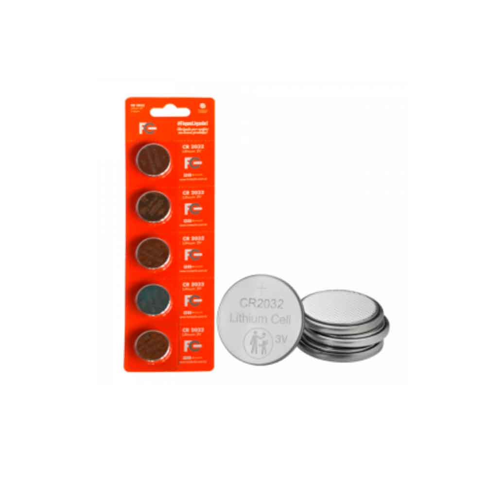 Mostrar detalhes de BATERIA DE LITIO CR2032 3V CART. 5UN FCBAT2032N FC FONTES Imagem de BATERIA DE LITIO CR2032 3V CART. 5UN FCBAT2032N FC FONTES