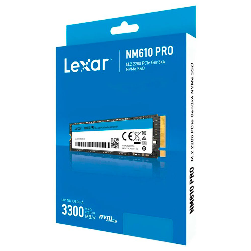Mostrar detalhes de SSD LEXAR NM610 PRO 1TB M.2 2280 NVME PCIE - LNM610P001T-RNNNG Imagem de SSD LEXAR NM610 PRO 1TB M.2 2280 NVME PCIE - LNM610P001T-RNNNG