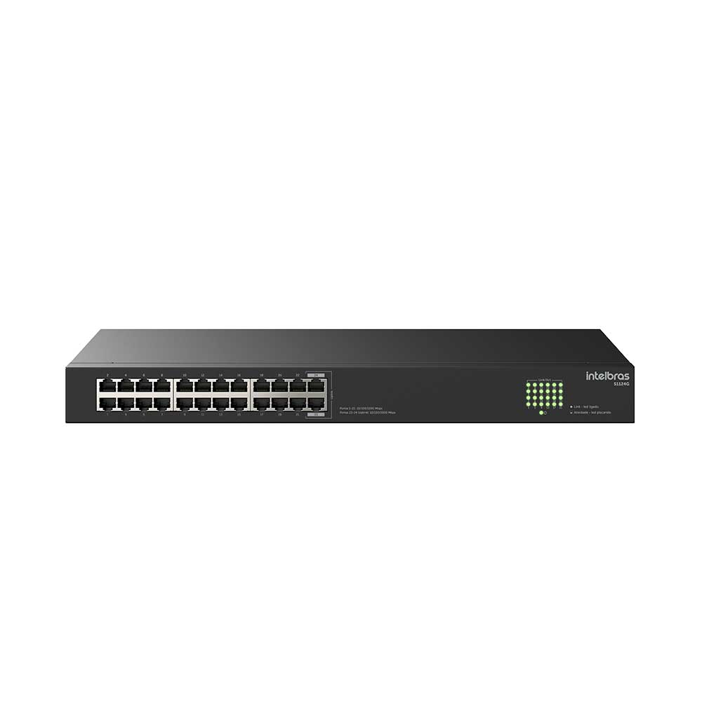 Mostrar detalhes de SWITCH INTELBRAS 24 PORTAS GIGABIT S1124G - 4760115 Imagem de SWITCH INTELBRAS 24 PORTAS GIGABIT S1124G - 4760115