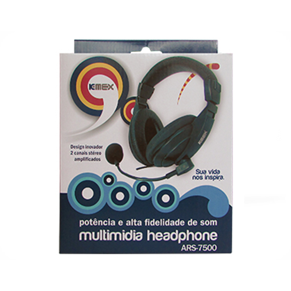 Imagem de FONE DE OUVIDO K-MEX  MIC AR-S7500 PRETO - ARS7500S1800B1X