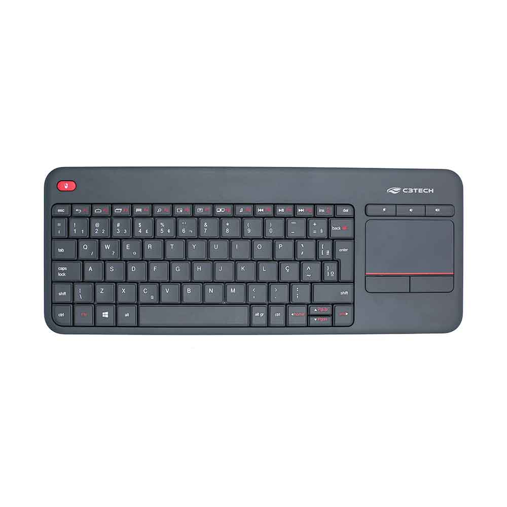 Mostrar detalhes de TECLADO C3TECH S/FIO C/ TOUCHPAD K-WT200BK Imagem de TECLADO C3TECH S/FIO C/ TOUCHPAD K-WT200BK