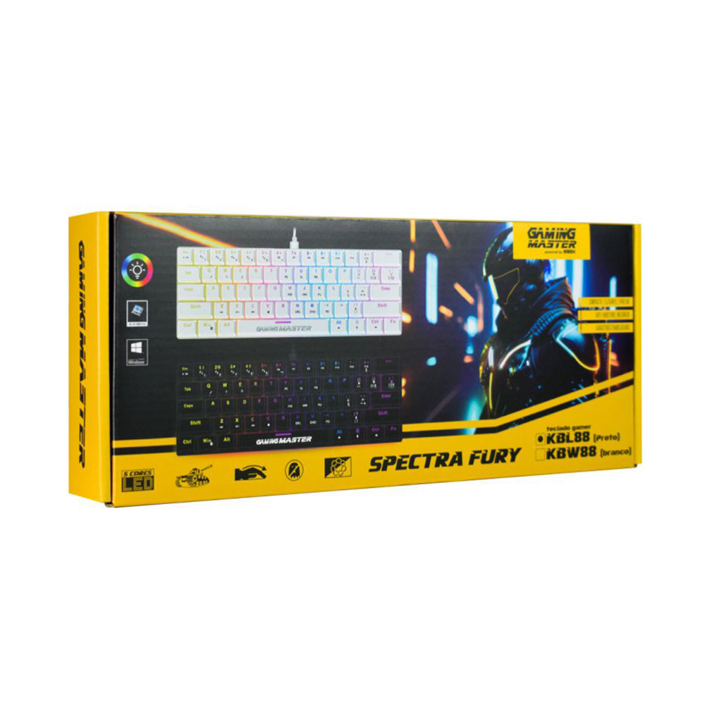 Imagem de TECLADO K-MEX MECANICO GAMER SPECTRAFURY PRETO KBL8 RGB