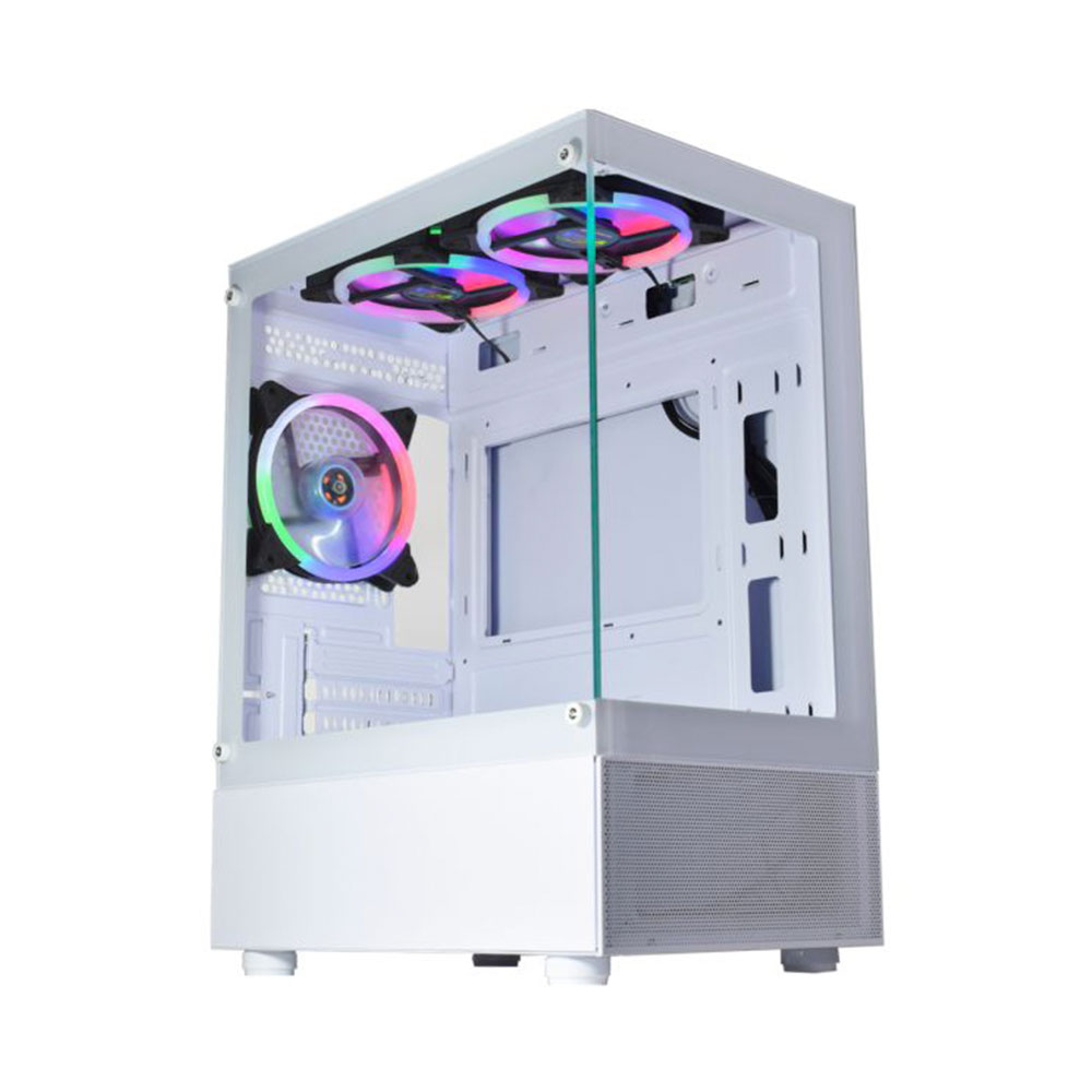 Imagem de GABINETE GAMER K-MEX AQUARIO CG-W1TW MEDUSA BRANCO MICRO ATX SEM FAN
