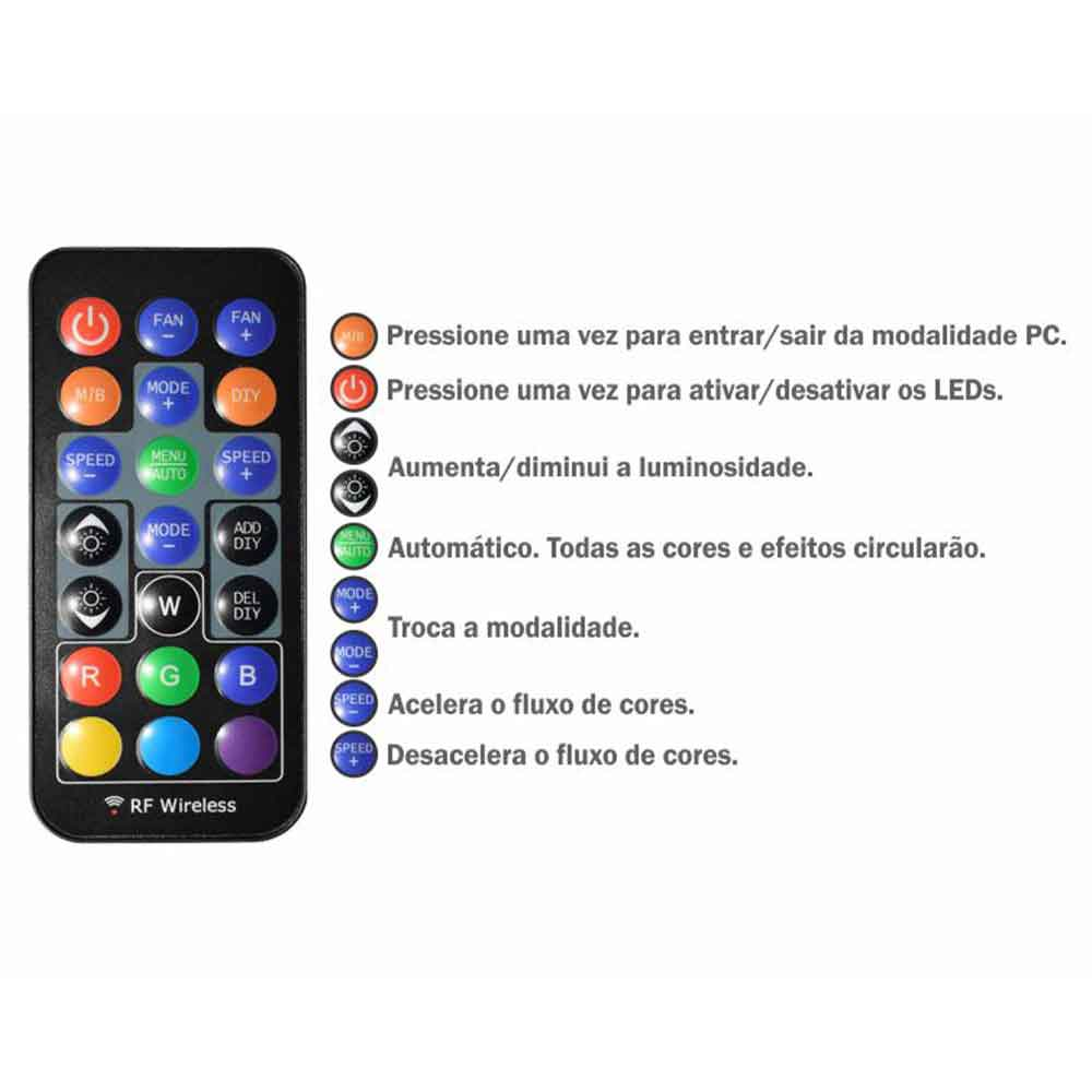 Imagem de KIT COOLER K-MEX 120X120MM ARGB - AAMA TRANSLUCIDA