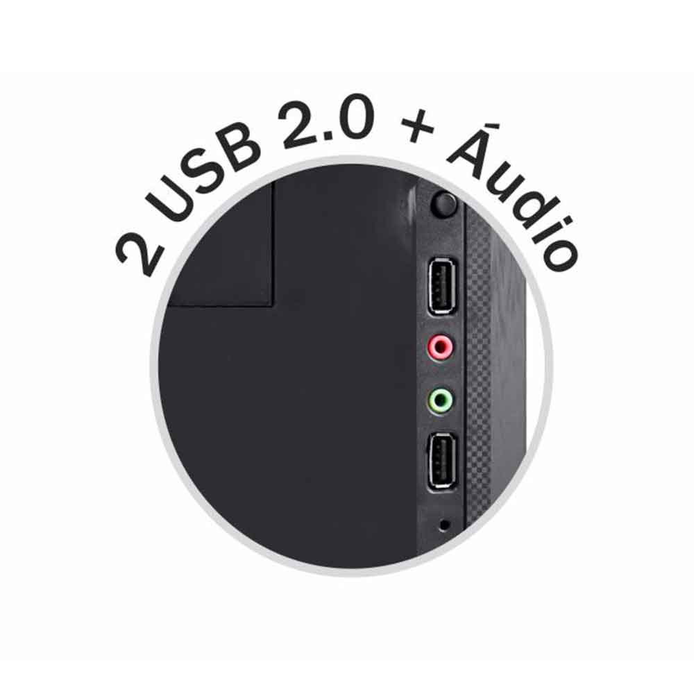 Imagem de GABINETE K-MEX MATX GM07T7BN0C10B0X C/ FONTE 200W PTO 1 BAIA