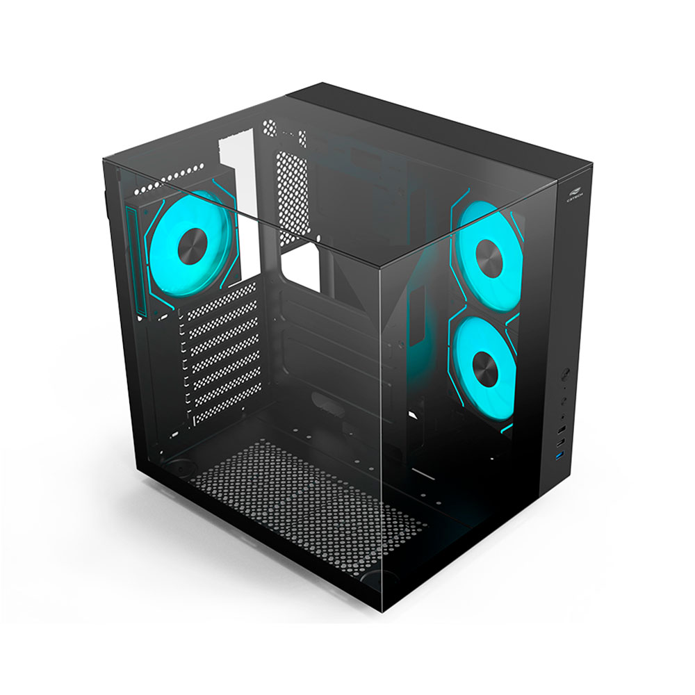 Imagem de GABINETE GAMER C3TECH AQUARIUS MT-G950BK SEM FONTE PRETO