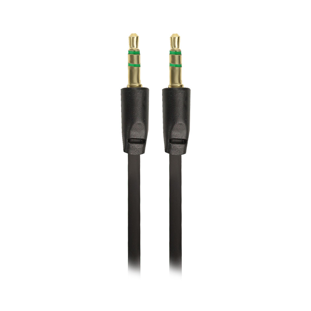 Imagem de CABO P2 ESTEREO FLAT 1.20M  PRETO 5+ - 018-0022