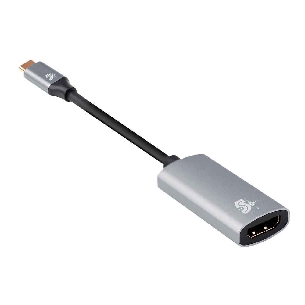 Imagem de CABO ADAPTADOR USB C PARA HDMI 4K 60HZ FEMEA 5+ - 018-7455