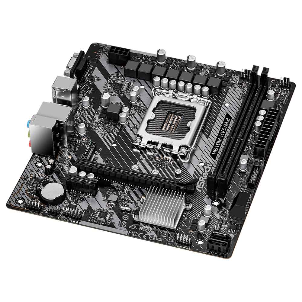 Imagem de PLACA MAE (INTEL) ASROCK H610M-HVS M.2 DDR4 LGA1700 12° 13° E 14° GERACAO