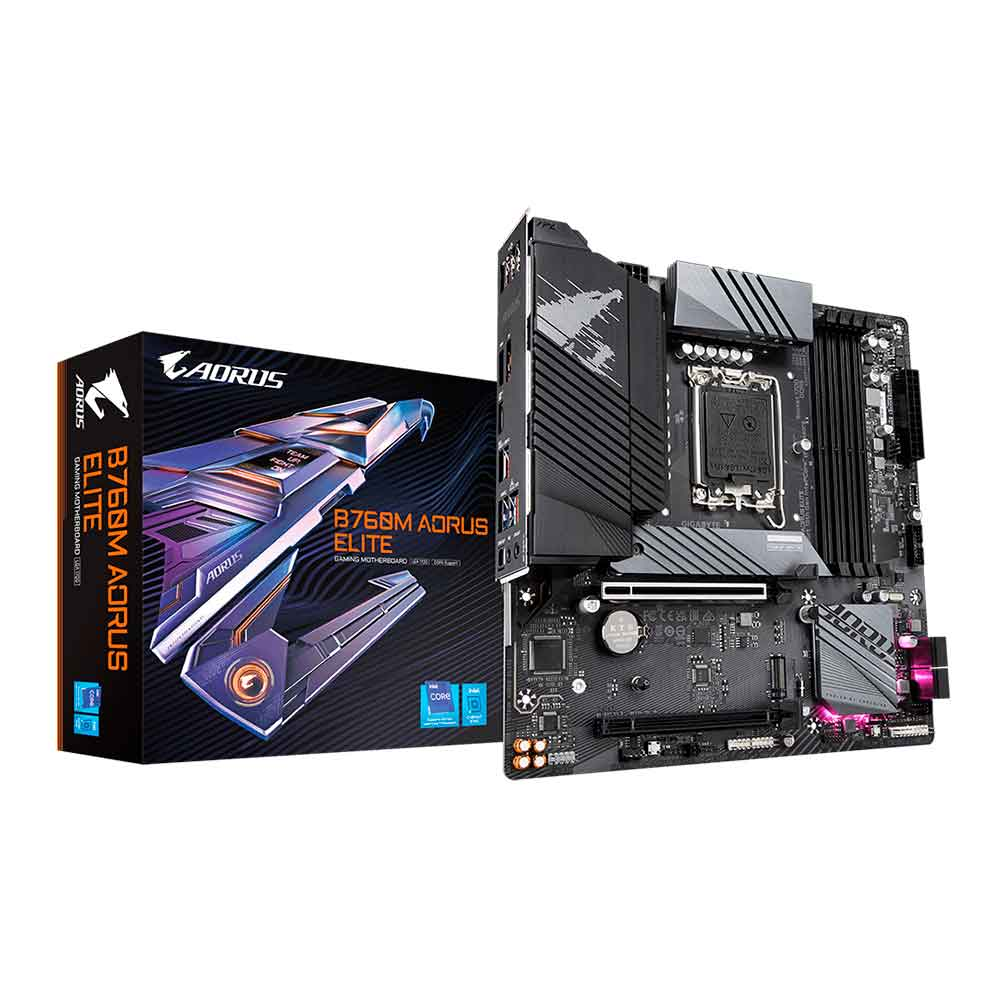 Imagem de PLACA MAE (INTEL) GIGABYTE B760M AORUS ELITE DDR5 LGA1700 12° 13° E 14° GERACAO