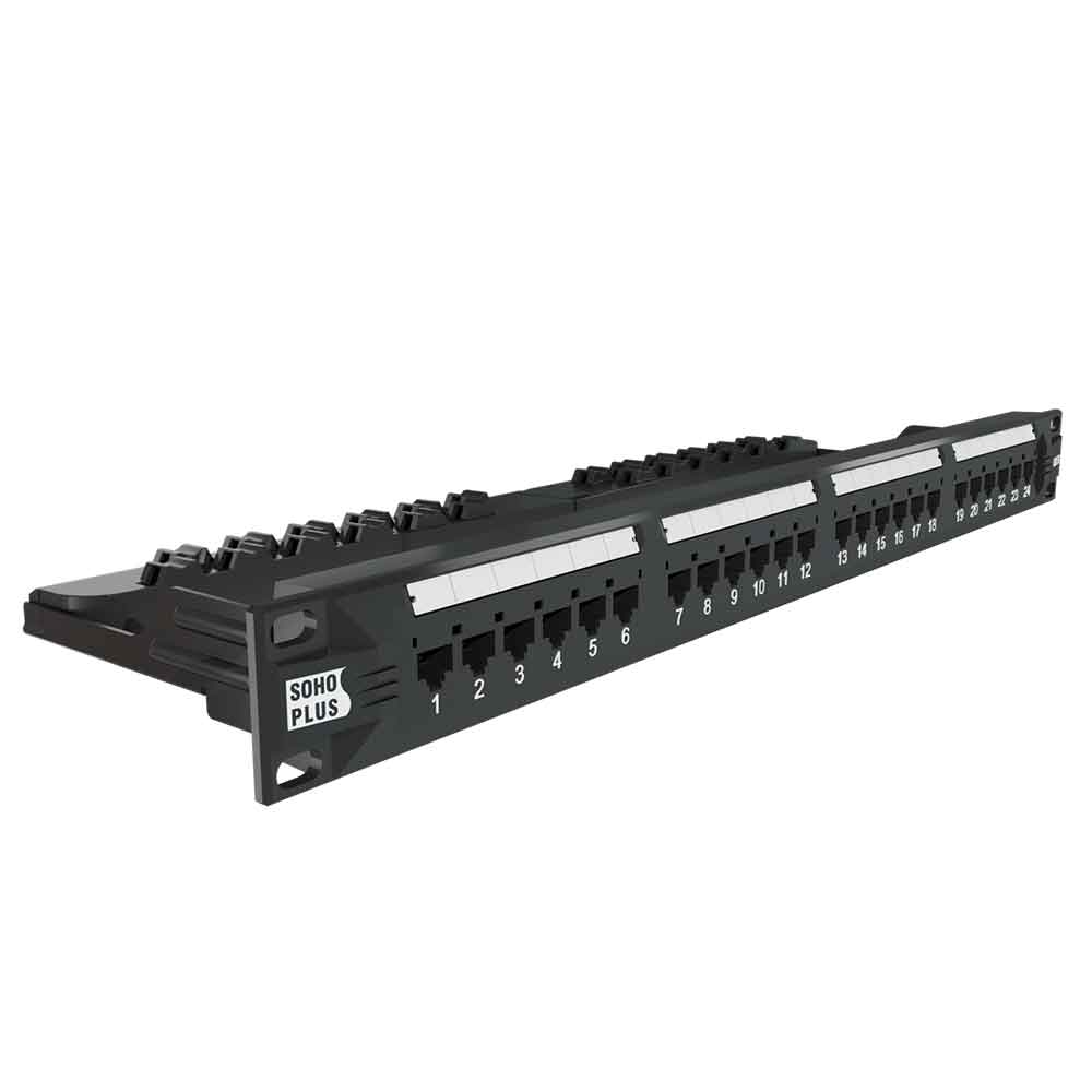 Mostrar detalhes de PATCH PANEL FURUKAWA SOHOPLUS CAT5E 24 PORTAS T568A/B C/GUIA Imagem de PATCH PANEL FURUKAWA SOHOPLUS CAT5E 24 PORTAS T568A/B C/GUIA