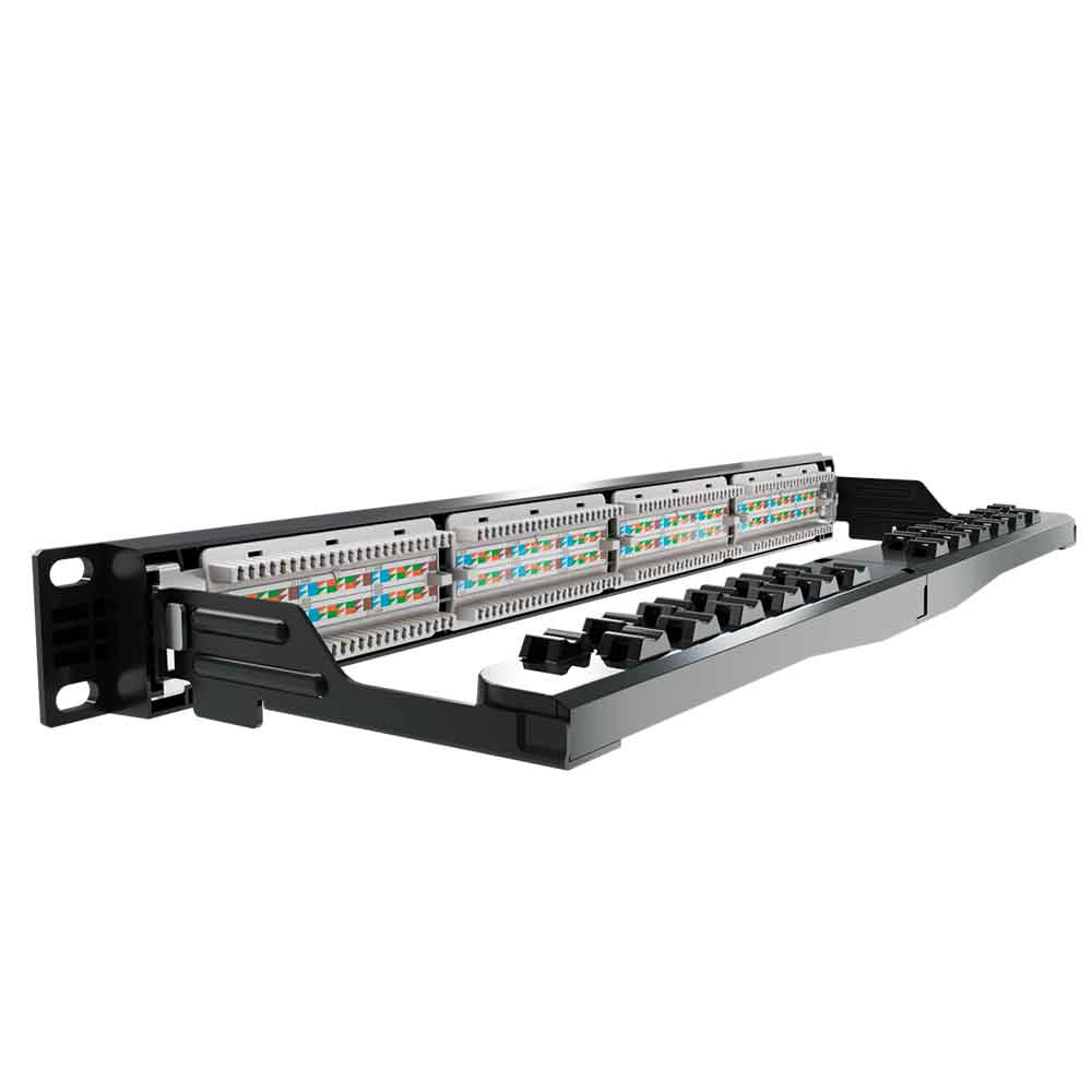 Imagem de PATCH PANEL FURUKAWA SOHOPLUS CAT5E 24 PORTAS T568A/B C/GUIA