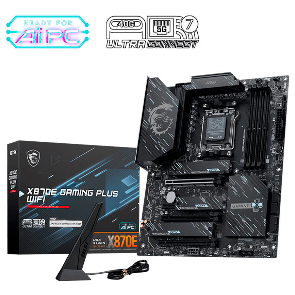 Imagem de PLACA MAE (AMD) MSI X870E GAMING PLUS WIFI DDR5 AM5