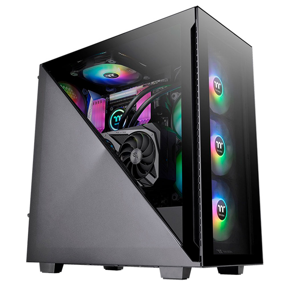 Imagem de GABINETE GAMER THERMALTAKE DIVIDER 300 TG ARGB PRETO C/ 3 FANS - CA-1S2-00M1WN-01