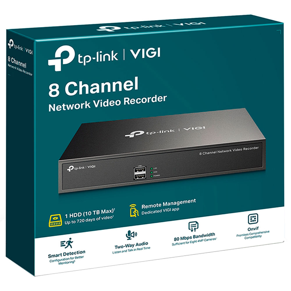 Imagem de GRAVADOR NVR DE VIDEO DE REDE 8 CANAIS VIGI NVR1008H TPLINK