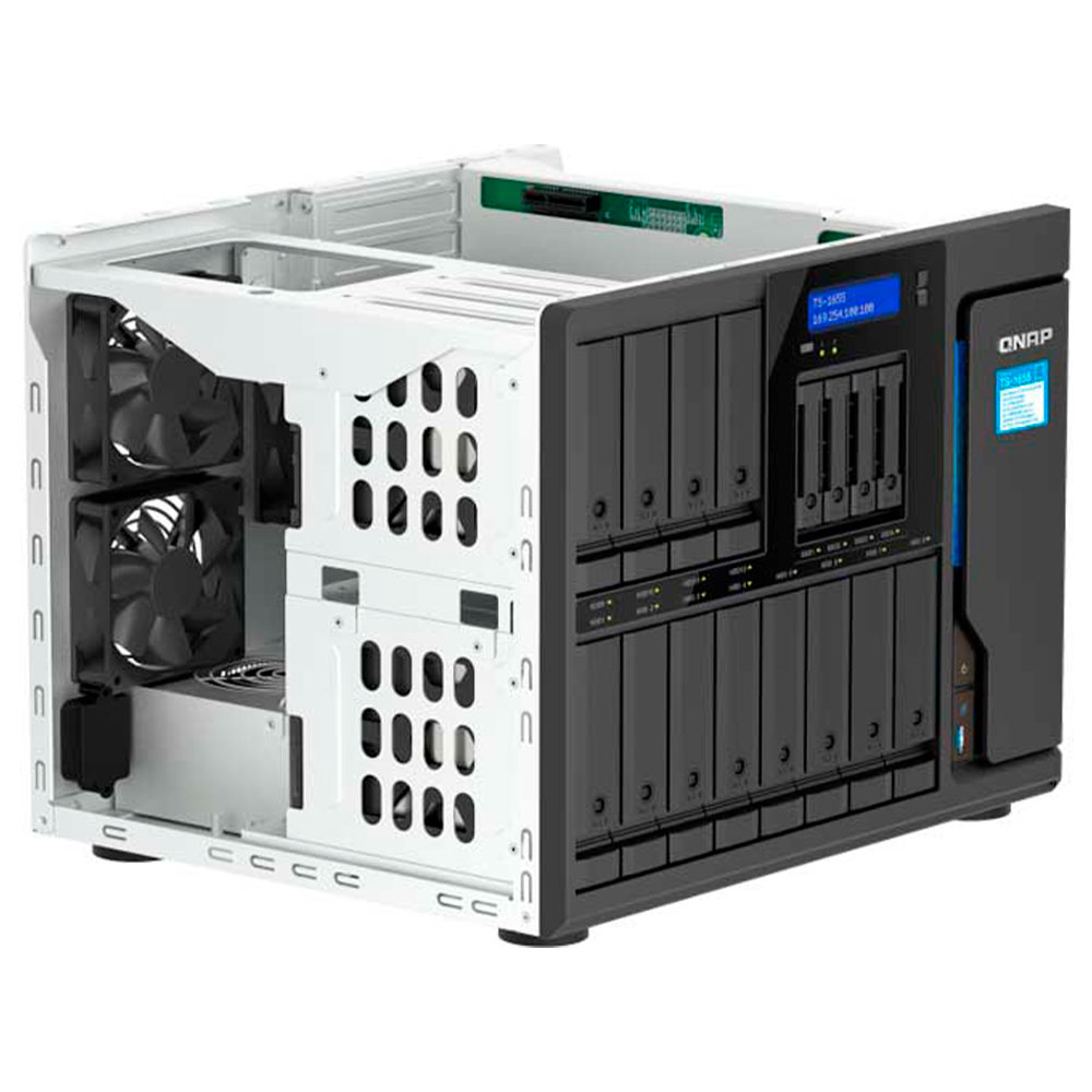 Imagem de STORAGE NAS QNAP 16 BAIAS INTEL ATOM 8-CORE 8GB RAM DDR4 2X LAN 4P USB - TS-1655-8G-US