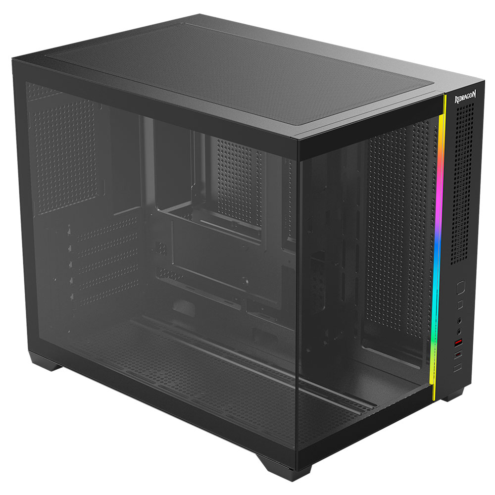 Mostrar detalhes de GABINETE GAMER REDRAGON WIDELOAD MINI LITE RGB MICRO ATX PRETO CA-611B Imagem de GABINETE GAMER REDRAGON WIDELOAD MINI LITE RGB MICRO ATX PRETO CA-611B