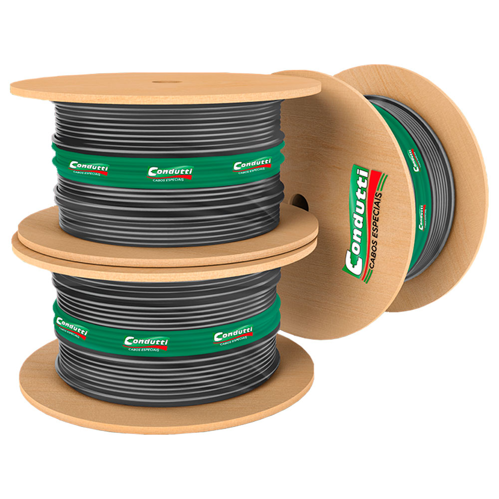 Imagem de CABO DE REDE CAT5E F-UTP CMX LANDUTTI BLINDADO 500M PT CONDUTTI