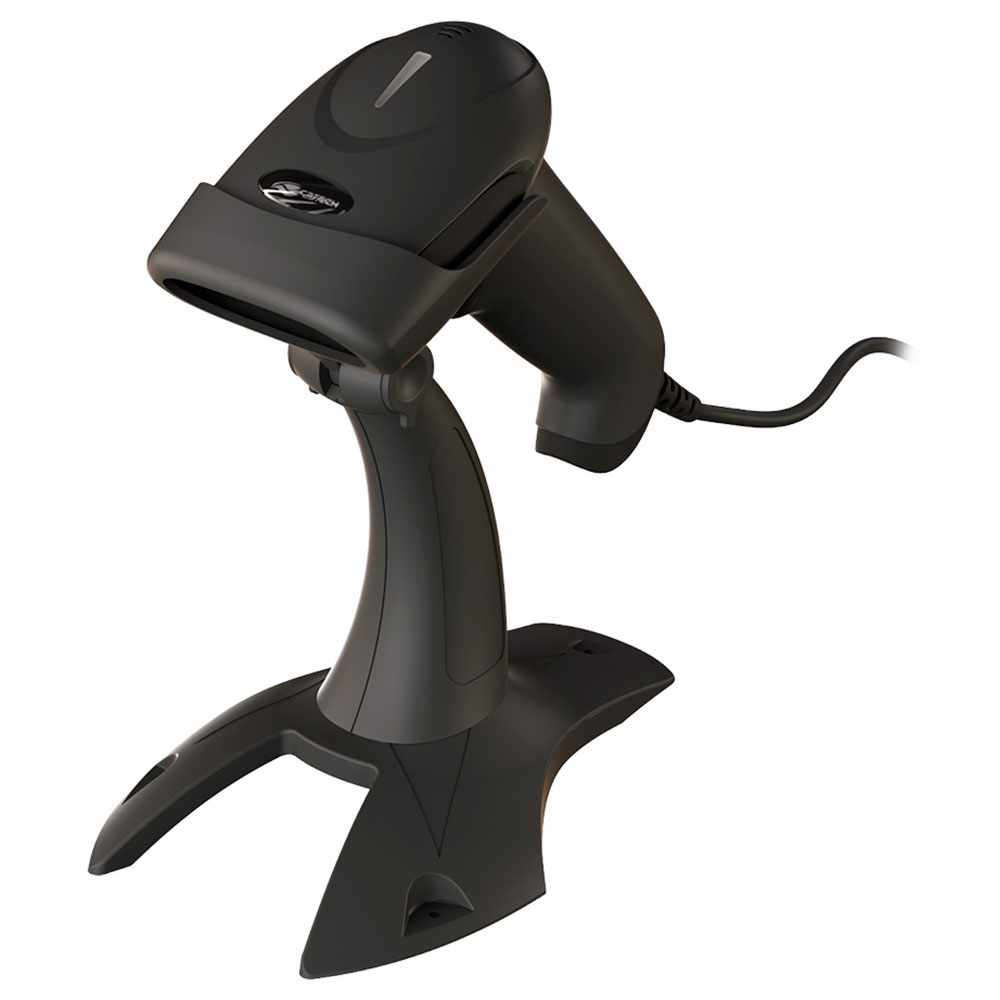 Imagem de LEITOR DE CODIGO DE BARRAS LASER C3TECH LB-50BK C/ PEDESTAL