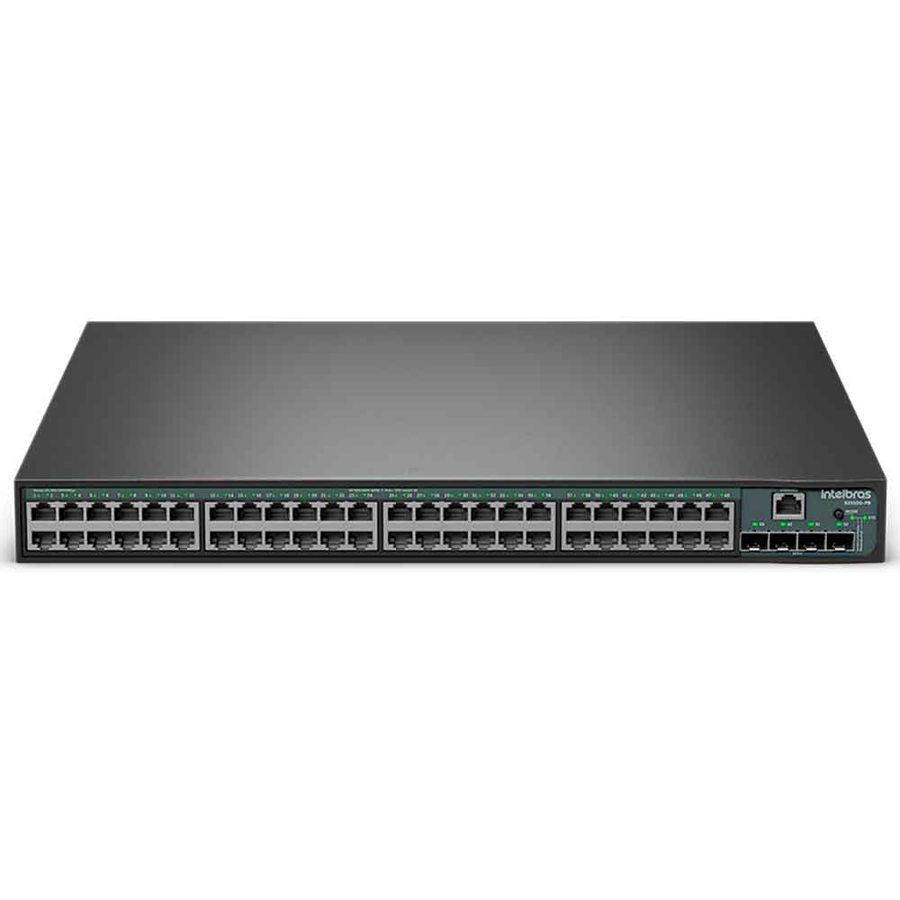 Mostrar detalhes de SWITCH INTELBRAS GERENCIAVEL L3 48 PORTAS GIGABIT POE 370W MAIS 4 PORTAS SFP+ S2352G-PB - 4760111 Imagem de SWITCH INTELBRAS GERENCIAVEL L3 48 PORTAS GIGABIT POE 370W MAIS 4 PORTAS SFP+ S2352G-PB - 4760111