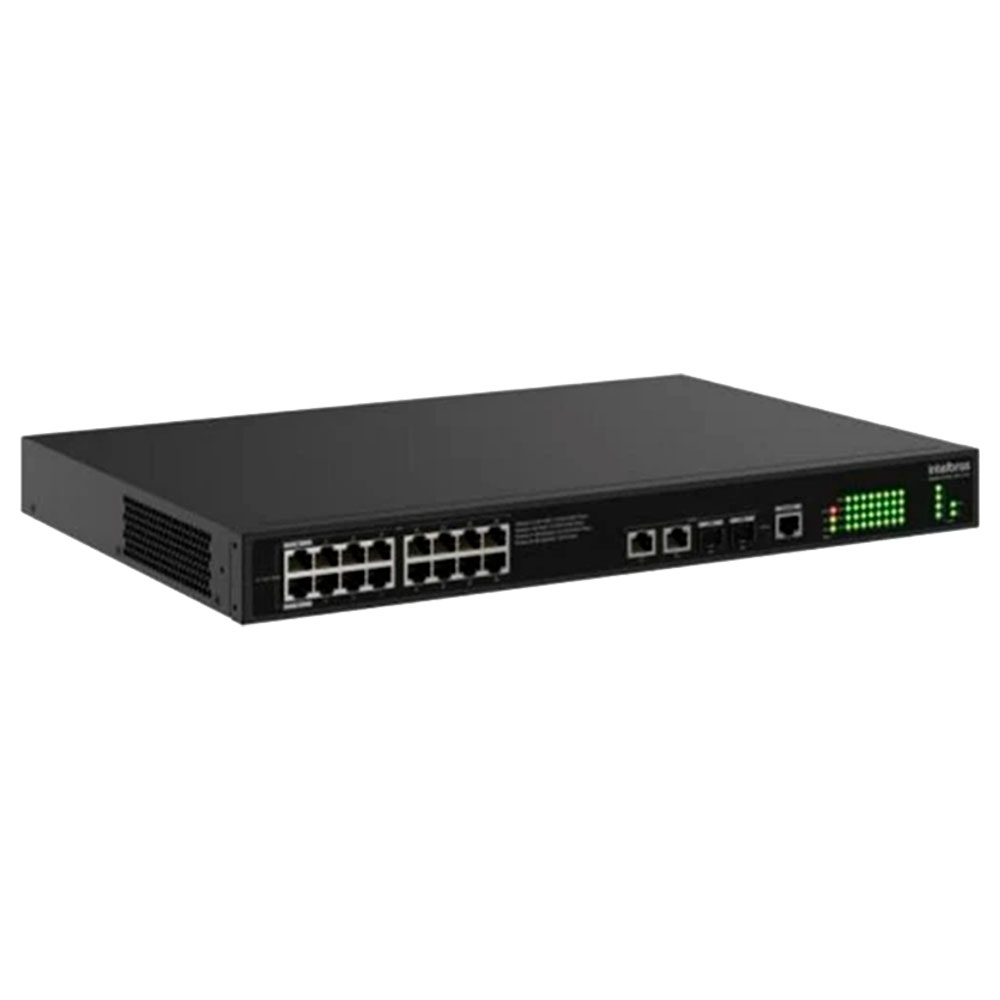 Imagem de SWITCH INTELBRAS SMART 20P GIGABIT SENDO 16 POE+ E 2 POE++ E 2 PORTAS SFP S2120G-HPA 240W - 4760135