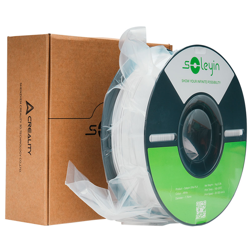 Imagem de FILAMENTO CREALITY SOLEYIN ULTRA PLA (BRANCO) 1,75MM 3301010609