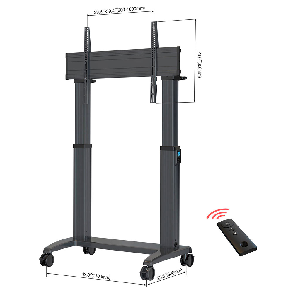 Mostrar detalhes de SUPORTE PEDESTAL NORTH BAYOU 75" A 100" COM MOTORIZACAO (136,4KG) VESA 1000X600 - T70/GF100 Imagem de SUPORTE PEDESTAL NORTH BAYOU 75" A 100" COM MOTORIZACAO (136,4KG) VESA 1000X600 - T70/GF100