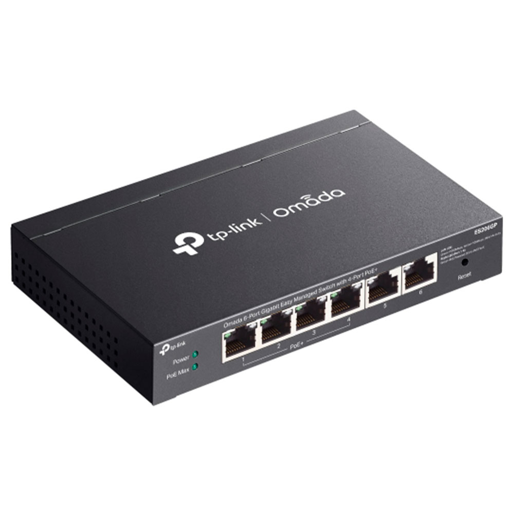 Imagem de SWITCH GERENCIAVEL AGILE COM 6 PORTAS GIGABIT E 4 PORTAS POE+ ES206GP TP-LINK