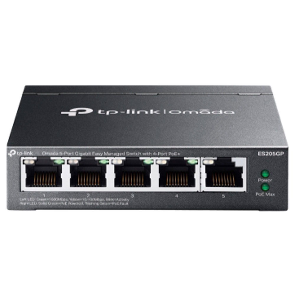Imagem de SWITCH GERENCIAVEL AGILE GIGABIT DE 5 PORTAS COM 4 PORTAS POE+ ES205GP TP-LINK
