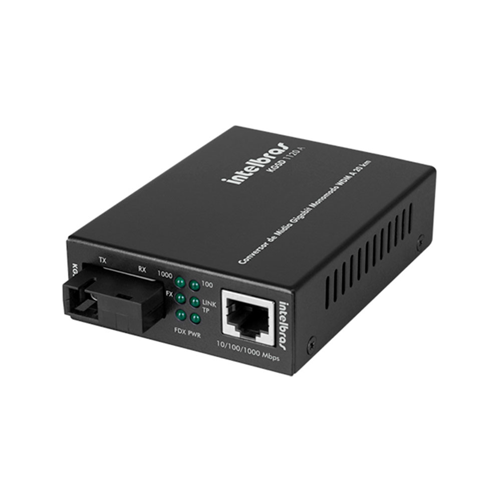 Imagem de CONVERSOR DE MIDIA INTELBRAS KGSD 1120 A GIGABIT MONOMODO 20 KM WDM - 4780010