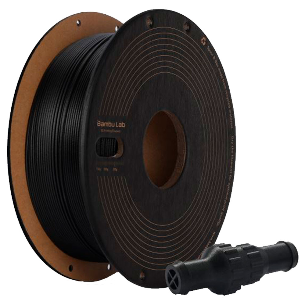 Imagem de FILAMENTO BAMBU LAB PPS-CF PRETO 1,75MM COM CARRETEL REUTILIZAVEL - T02-K0-1.75-750-SPL