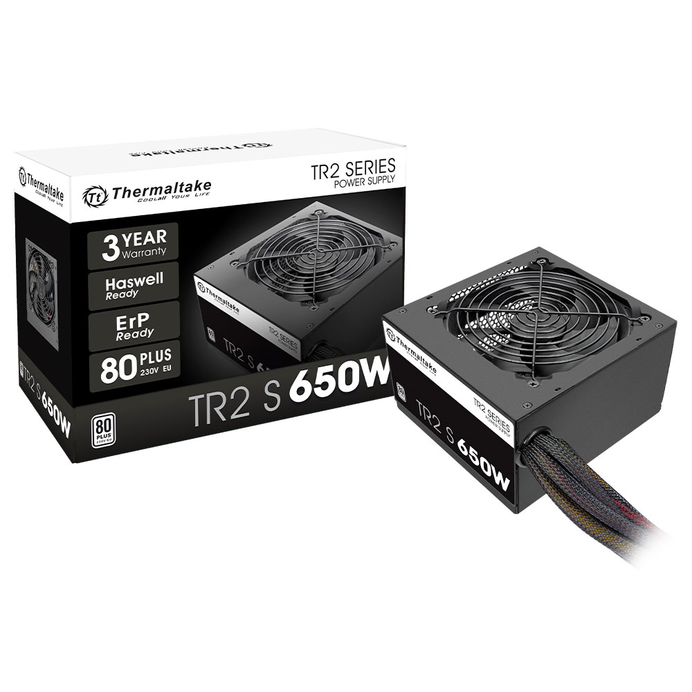 Imagem de FONTE DE ALIMENTACAO THERMALTAKE 650W TR2 S 80 PLUS ATX 3.0 - PS-TRS-0650NNFAWB-1