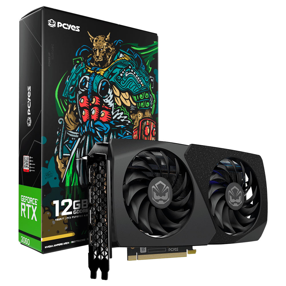 Imagem de PLACA DE VIDEO PCYES GEFORCE RTX 3060 12GB GDDR6 192BITS PVRTX3060BL2F