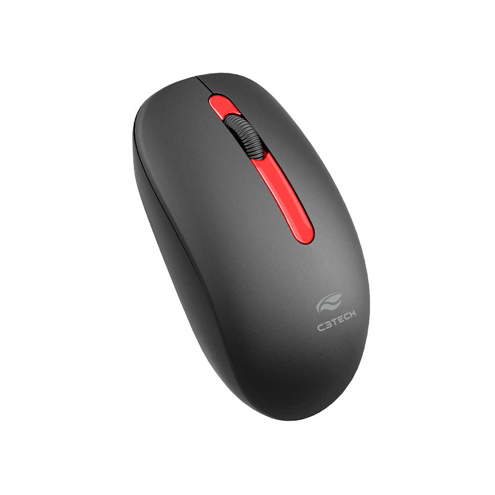 Imagem de MOUSE C3TECH SEM FIO PRETO E VERMELHO M-W15RBK