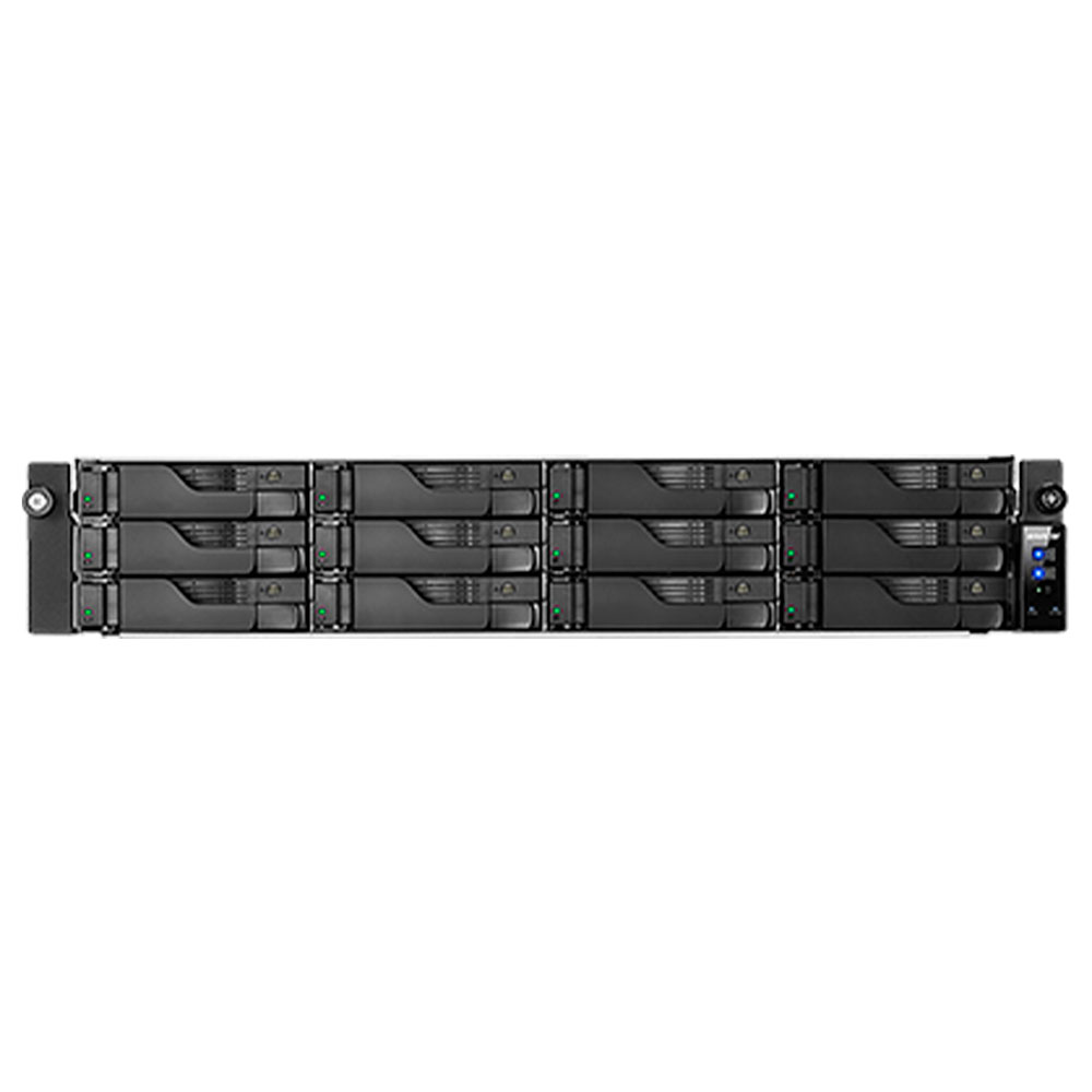 Imagem de STORAGE NAS ASUSTOR RACK S/HD 12 BAIAS INTEL ATOM C3538 2 PORTAS LAN 1GB E 2 2.5GB - AS6512RD-BR
