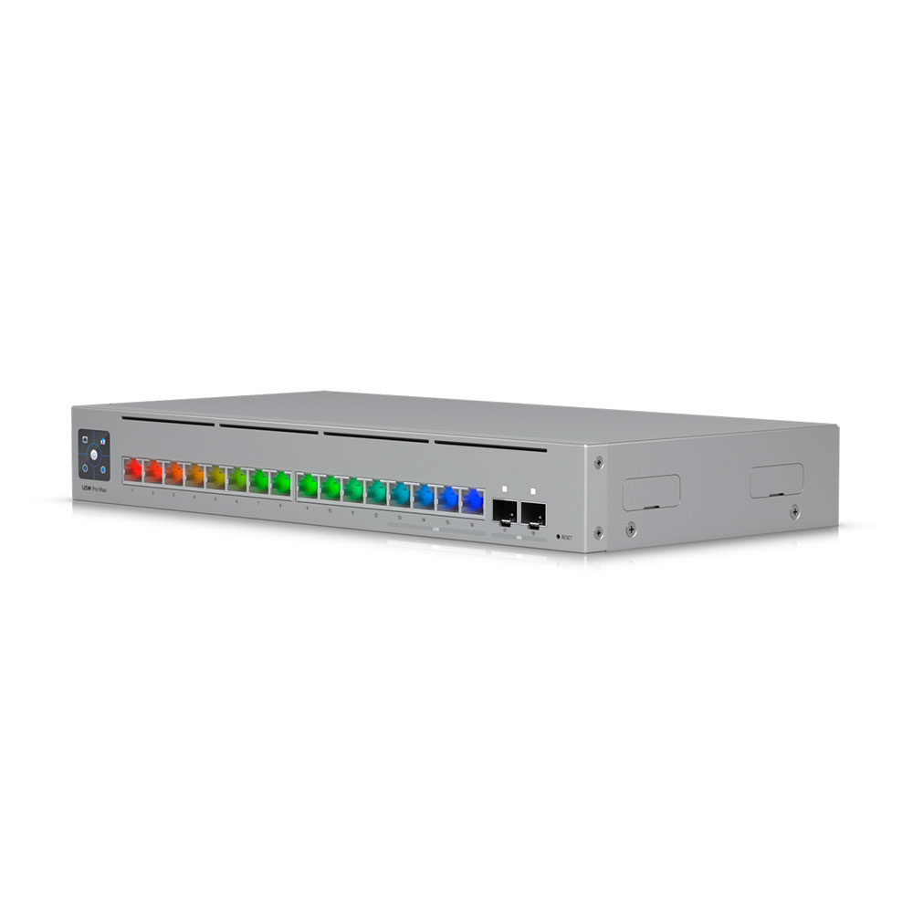 Imagem de SWITCH UBIQUITI GERENCIAVEL L3 16 PORTAS SENDO 4 DE 2.5 GIGABIT + 02 SFP+ DE 10GB USW-PRO-MAX-16-BR