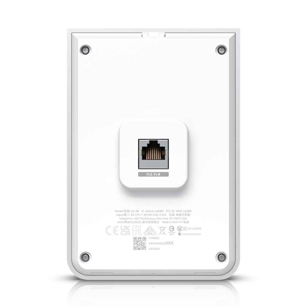 Imagem de ACCESS POINT UBIQUITI U6-IW UNIFI WIFI 6 DUAL BAND 5300 MBPS POE S/INJETOR